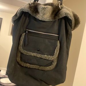 Black fur bag